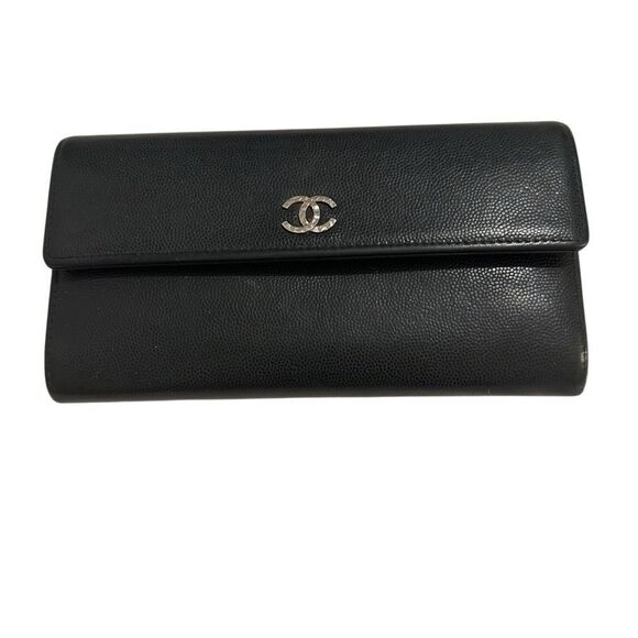 Chanel Black Leather Wallet Classic Design - Picture 2 of 12